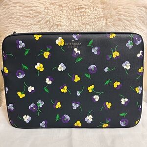 Kate Spade Staci pansy toss printed laptop sleeve
